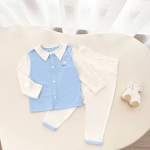 Bộ sơ sinh dài tay Unbee phối cổ