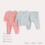 Bộ Quần Áo Sơ Sinh Unchi Dài Tay Thấm Hút Mồ Hôi