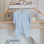 Bộ Quần Áo Sơ Sinh Unchi Dài Tay Thấm Hút Mồ Hôi