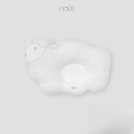 Gối Nous lõm định hình màu trắng in hình họa tiết