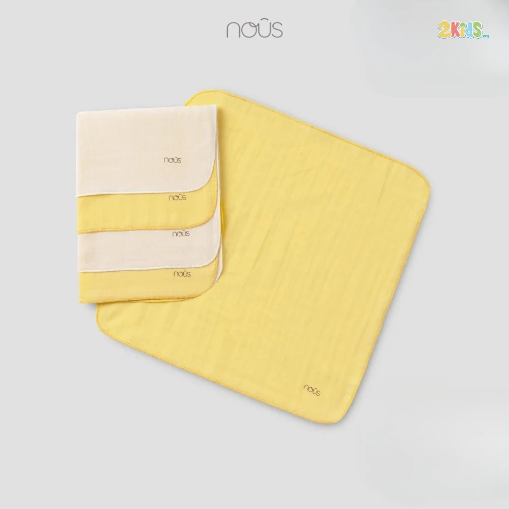 Khăn sữa Nous màu trắng mix (Set 5 chiếc)
