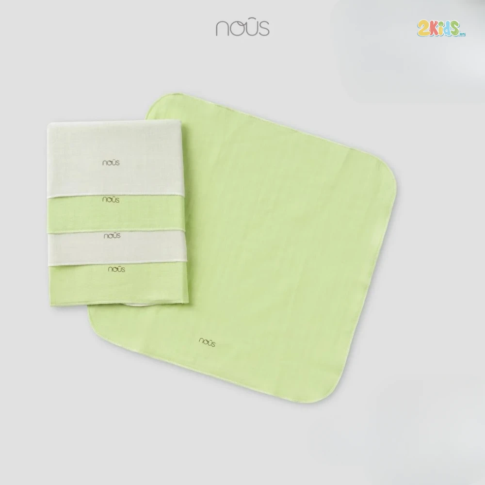 Khăn sữa Nous màu trắng mix (Set 5 chiếc)