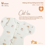 Nhộng chũn mở tay sơ sinh Unbee tơ tằm thông hơi