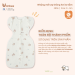 Nhộng chũn mở tay sơ sinh Unbee tơ tằm thông hơi