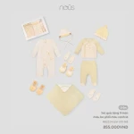 Set quà tặng sơ sinh 9 chi tiết Nous phối màu be - xanh lá