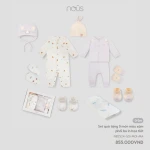 Set quà tặng sơ sinh 9 chi tiết Nous phối màu be - xám