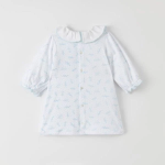 Váy cho bé Nous dài tay màu trắng cổ bèo