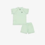 Bộ quần áo sơ sinh Bu baby ngắn tay cài chéo phối viền