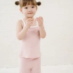 Bộ quần áo trẻ em Bu baby áo 2 dây, quần đùi bé gái Siro