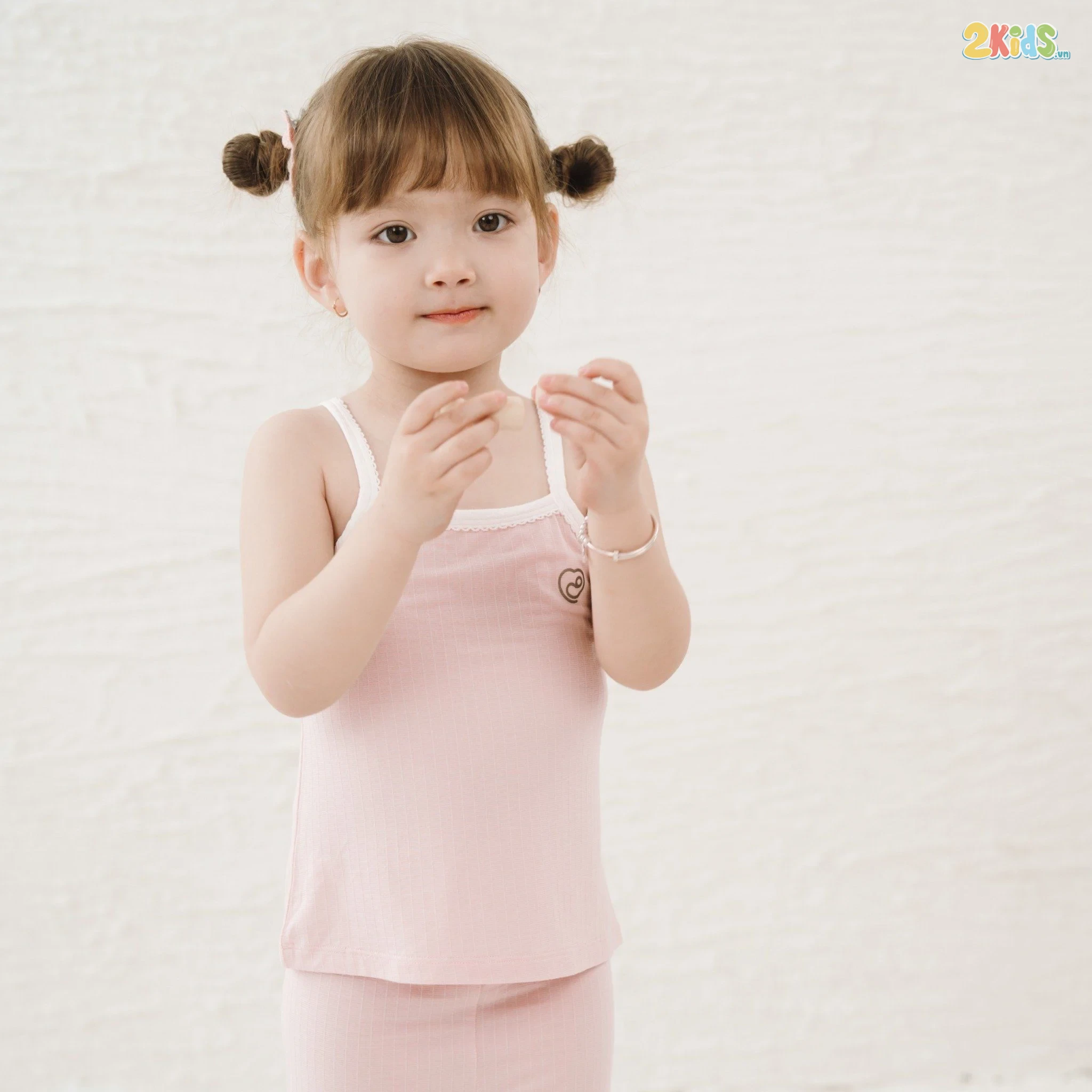 Bộ quần áo trẻ em Bu baby áo 2 dây, quần đùi bé gái Siro