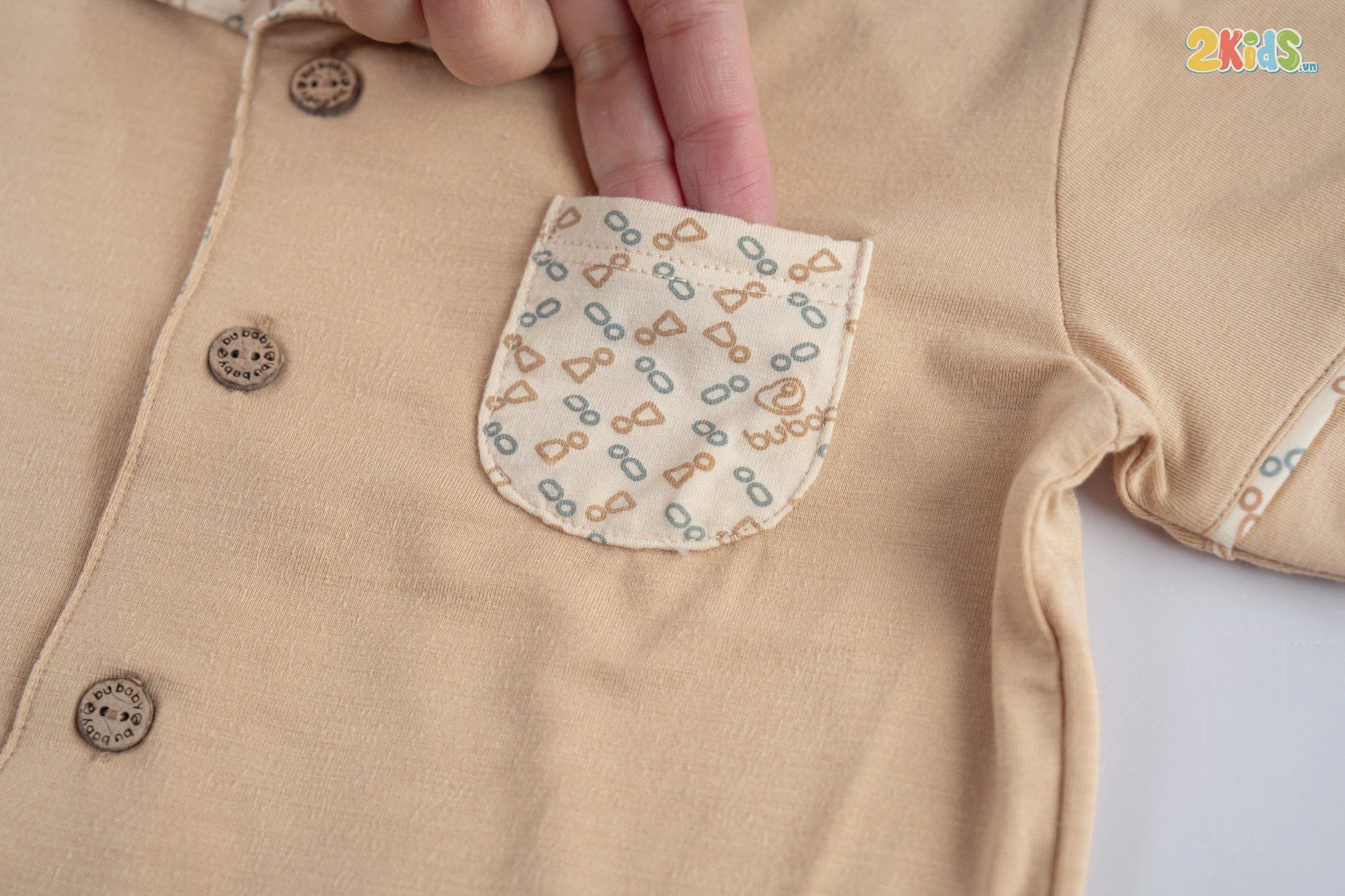 Bộ quần áo trẻ em Bu baby ngắn tay Pyjamas Iconic