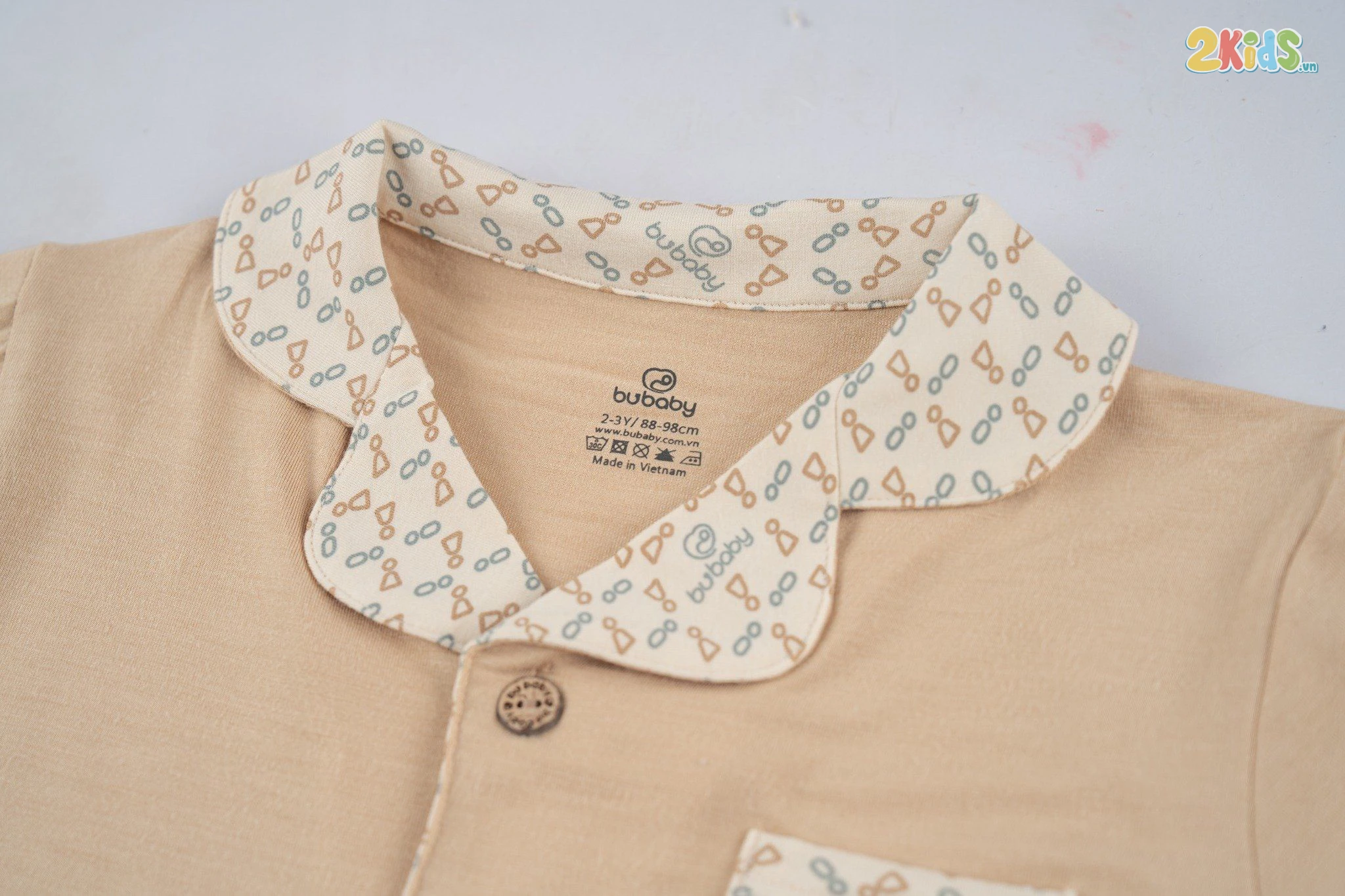 Bộ quần áo trẻ em Bu baby ngắn tay Pyjamas Iconic