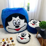 Ghế Lười Chuột Mickey Cho Bé Vải Nhung Lạnh