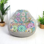 Ghế Lười Đọc Sách Quả Lê Họa Tiết Thổ Cẩm