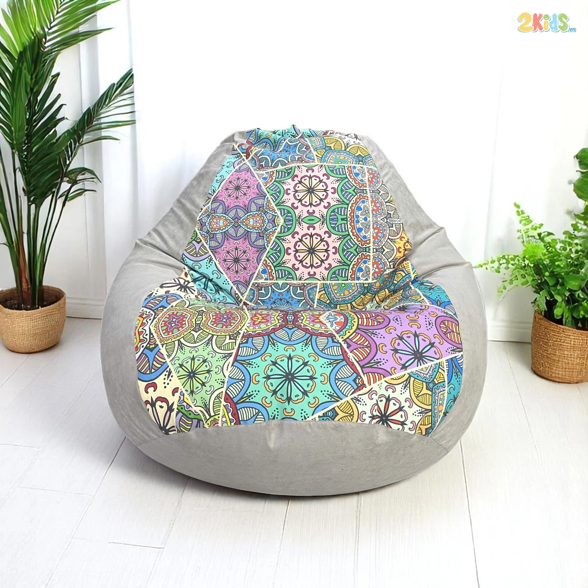 Ghế Lười Đọc Sách Quả Lê Họa Tiết Thổ Cẩm