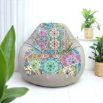 Ghế Lười Đọc Sách Quả Lê Họa Tiết Thổ Cẩm