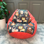 Ghế Lười Giọt Nước Màu Cam In Hình Ngộ Nghĩnh