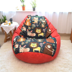 Ghế Lười Giọt Nước Màu Cam In Hình Ngộ Nghĩnh