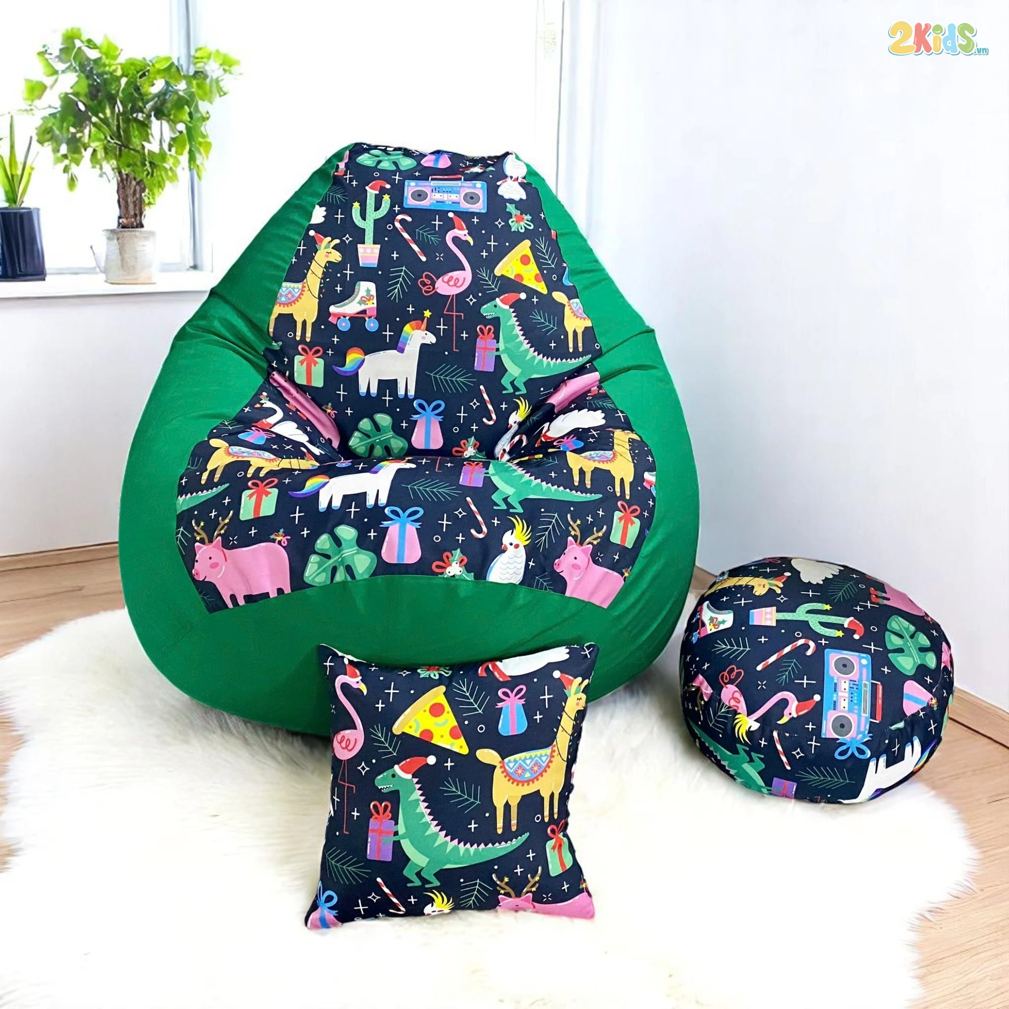 Ghế Lười Giọt Nước Xanh Hình Thú Ngộ Nghĩnh