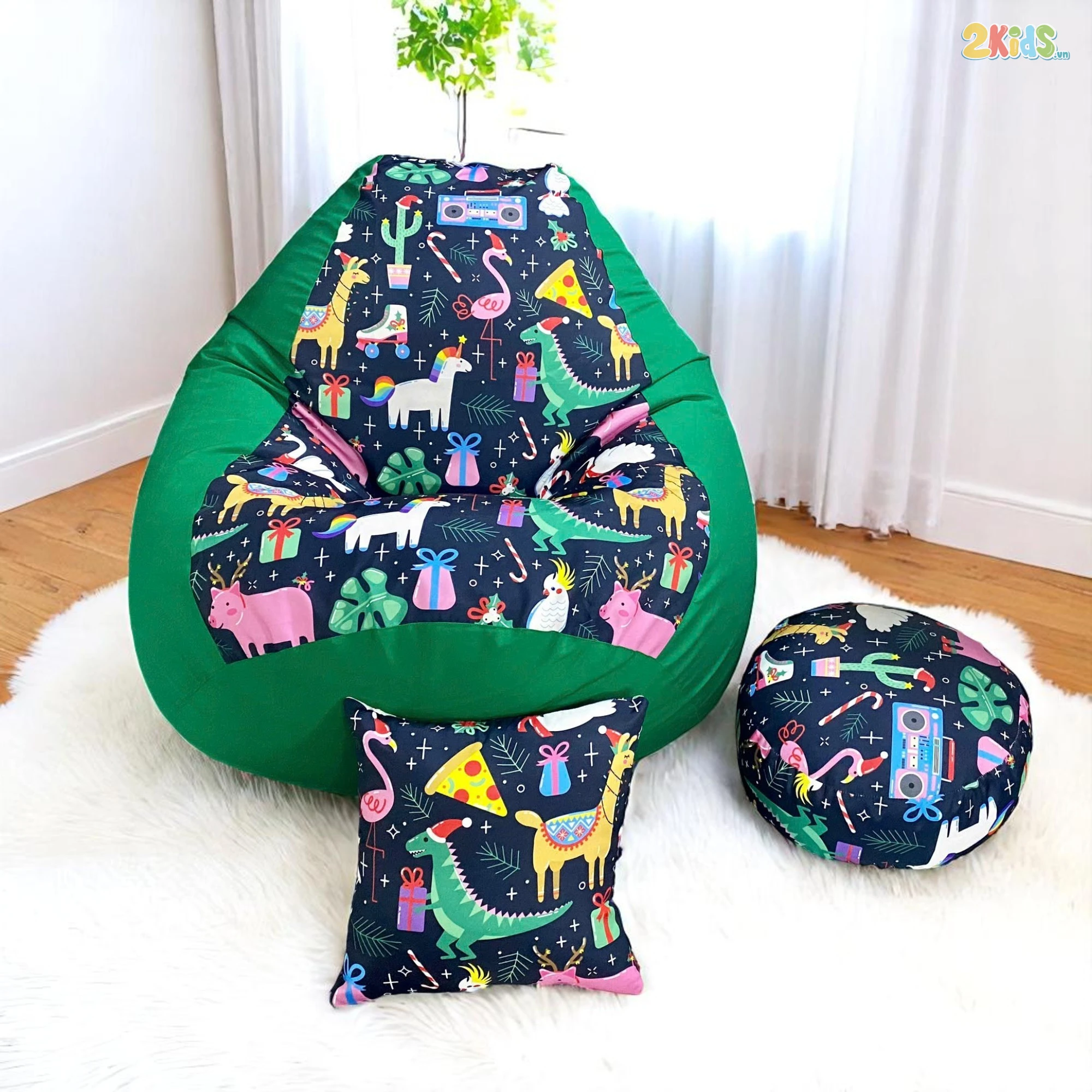 Ghế Lười Giọt Nước Xanh Hình Thú Ngộ Nghĩnh