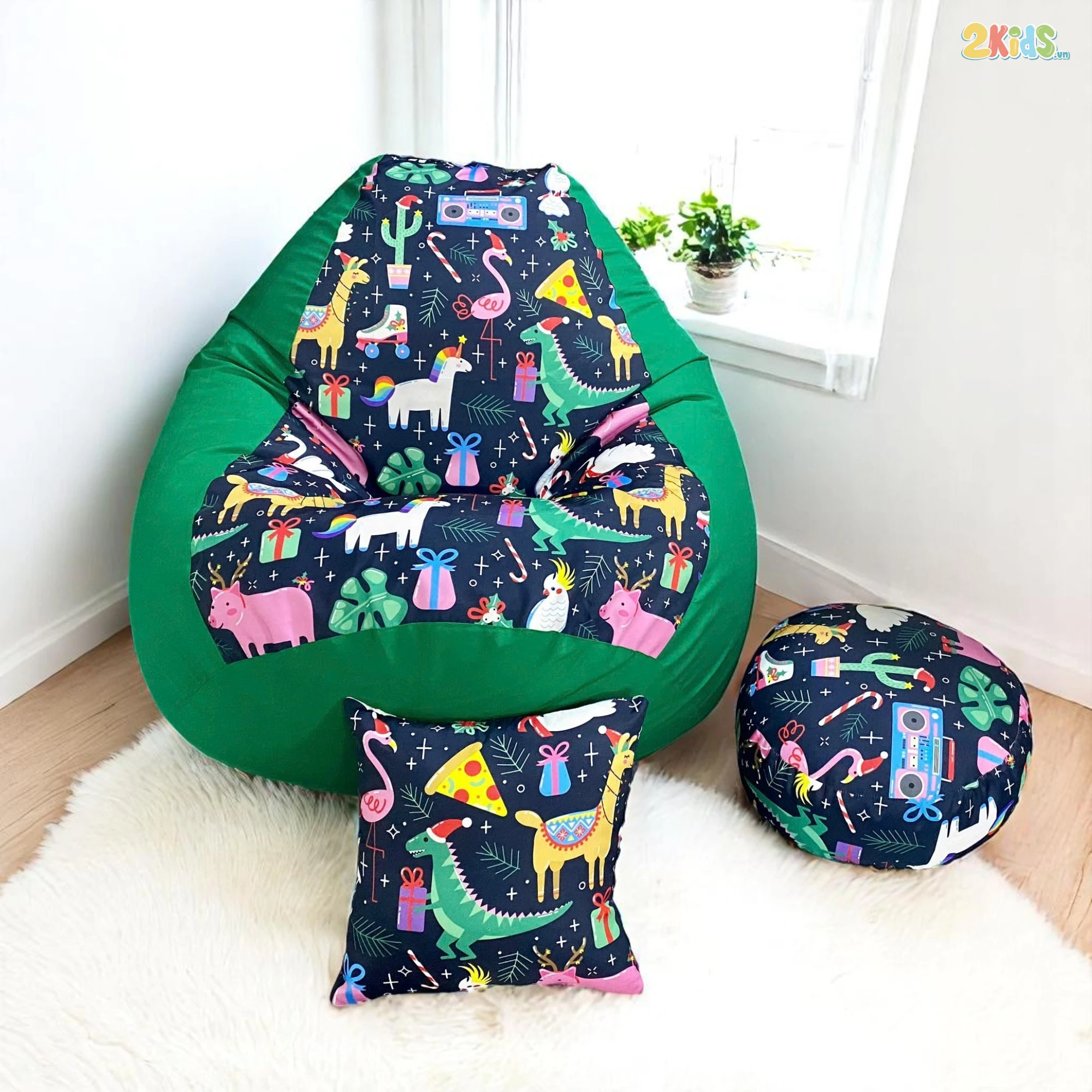 Ghế Lười Giọt Nước Xanh Hình Thú Ngộ Nghĩnh