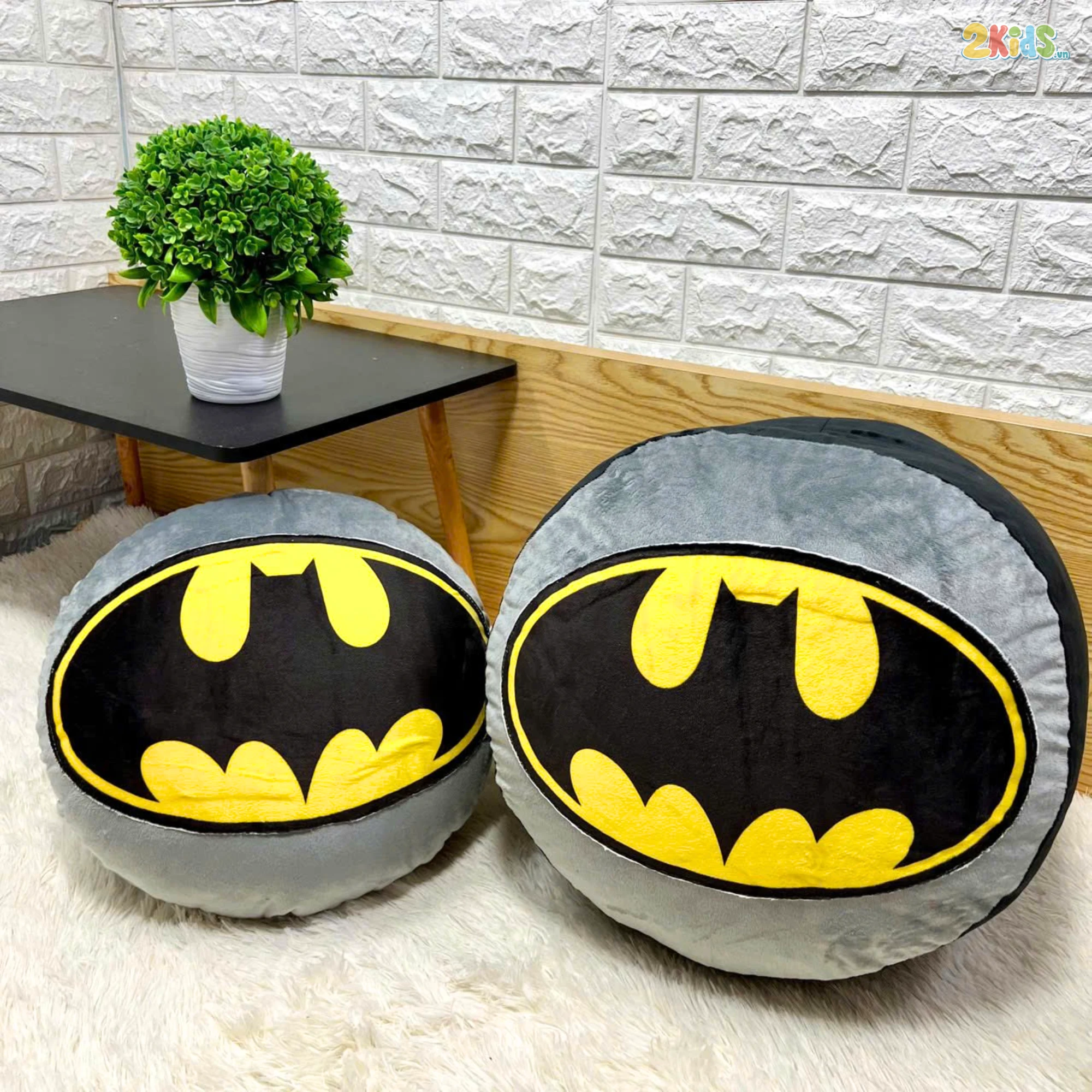 Ghế Lười Hạt Xốp Batman Vải Nhung Lạnh Cao Cấp
