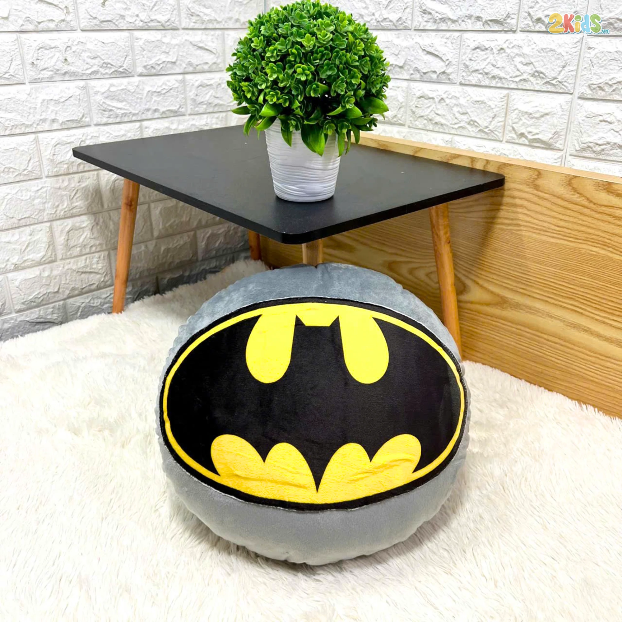 Ghế Lười Hạt Xốp Batman Vải Nhung Lạnh Cao Cấp
