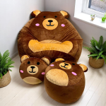 Ghế lười hạt xốp họa tiết gấu Bear