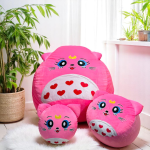 Ghế lười hạt xốp họa tiết mèo cười