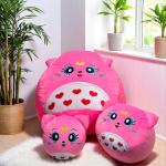 Ghế lười hạt xốp họa tiết mèo cười