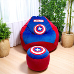 Ghế Lười Hạt Xốp Dáng Lê Siêu Nhân Marvel