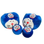 Ghế lười hạt xốp Doraemon xanh coban vải nhung
