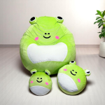 Ghế Lười Hạt Xốp Hình Ếch Xanh