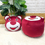 Ghế Lười Hạt Xốp Hình Thú Gấu Đỏ Vải Nhung Lạnh