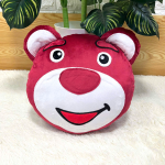 Ghế Lười Hạt Xốp Hình Thú Gấu Đỏ Vải Nhung Lạnh