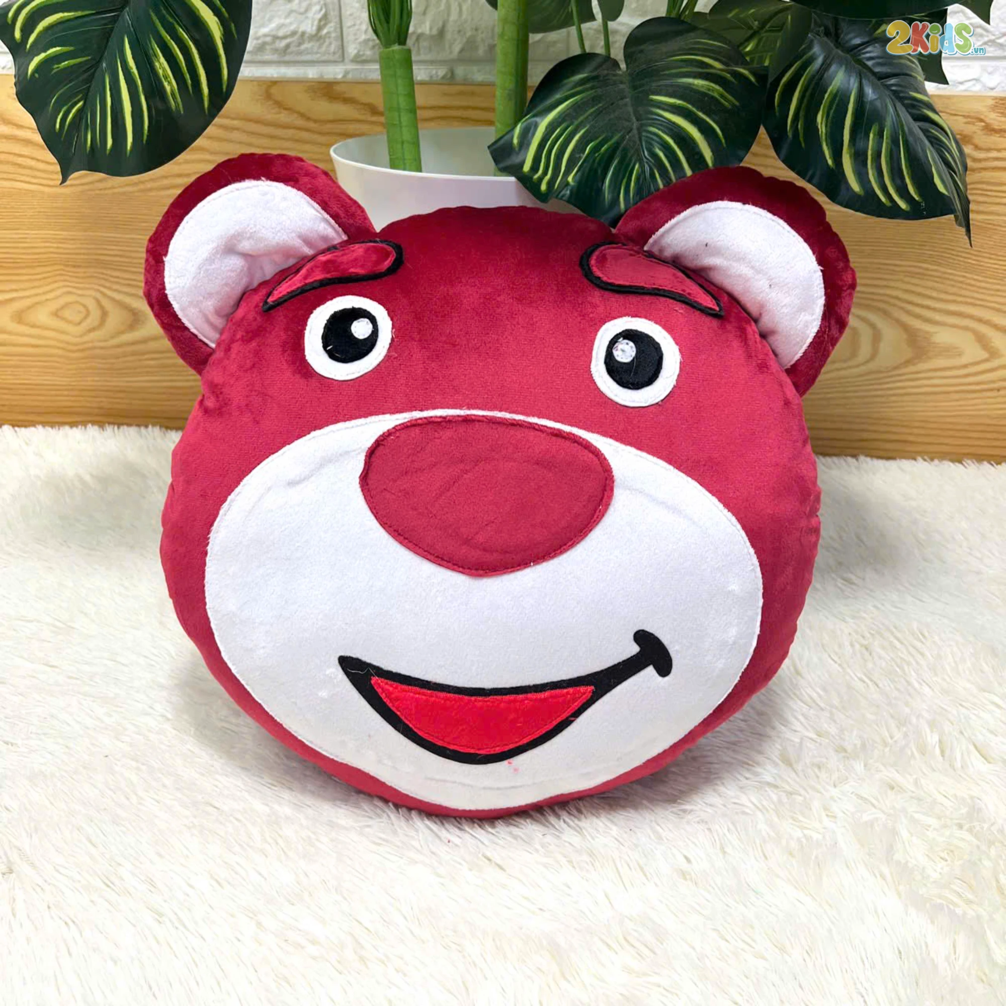 Ghế Lười Hạt Xốp Hình Thú Gấu Đỏ Vải Nhung Lạnh
