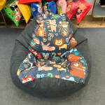 Ghế Lười Hạt Xốp Hình Thú Vải Canvas