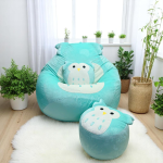 Ghế Lười Hạt Xốp Họa Tiết Cú Mèo Dễ Thương