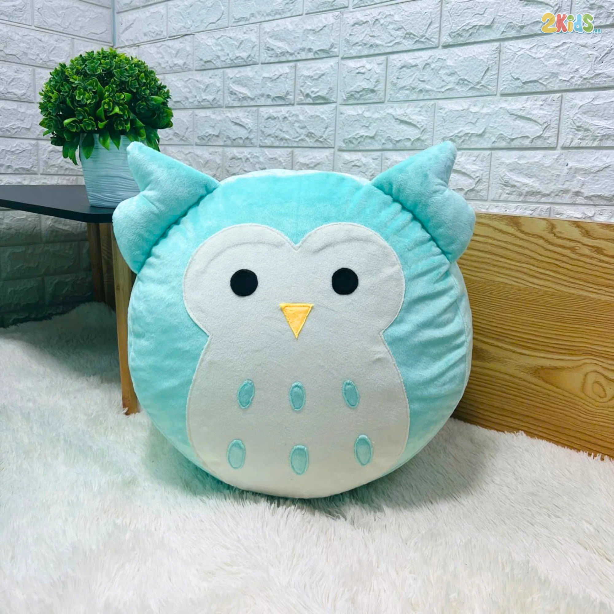 Ghế Lười Hạt Xốp Họa Tiết Cú Mèo Dễ Thương