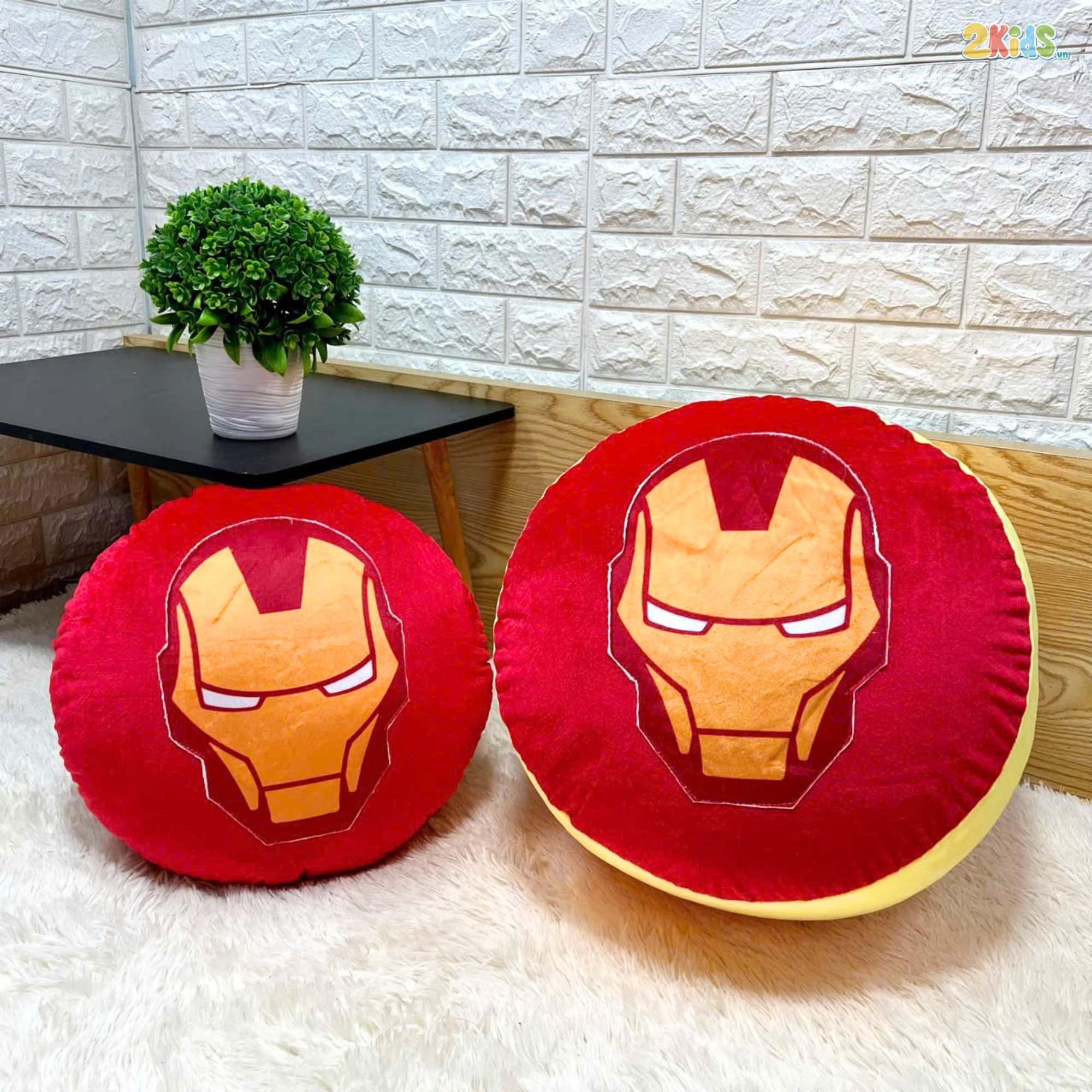 Ghế Lười Hạt Xốp Iron Man Vải Nhung Lạnh Cao Cấp