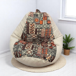 Ghế Lười Hạt Xốp Quả Lê Hình Thổ Cẩm Sang Trọng