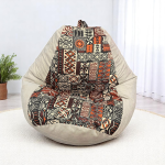 Ghế Lười Hạt Xốp Quả Lê Hình Thổ Cẩm Sang Trọng