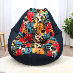 Ghế Lười Hạt Xốp Tựa Lưng Hình Thú Ngộ Nghĩnh