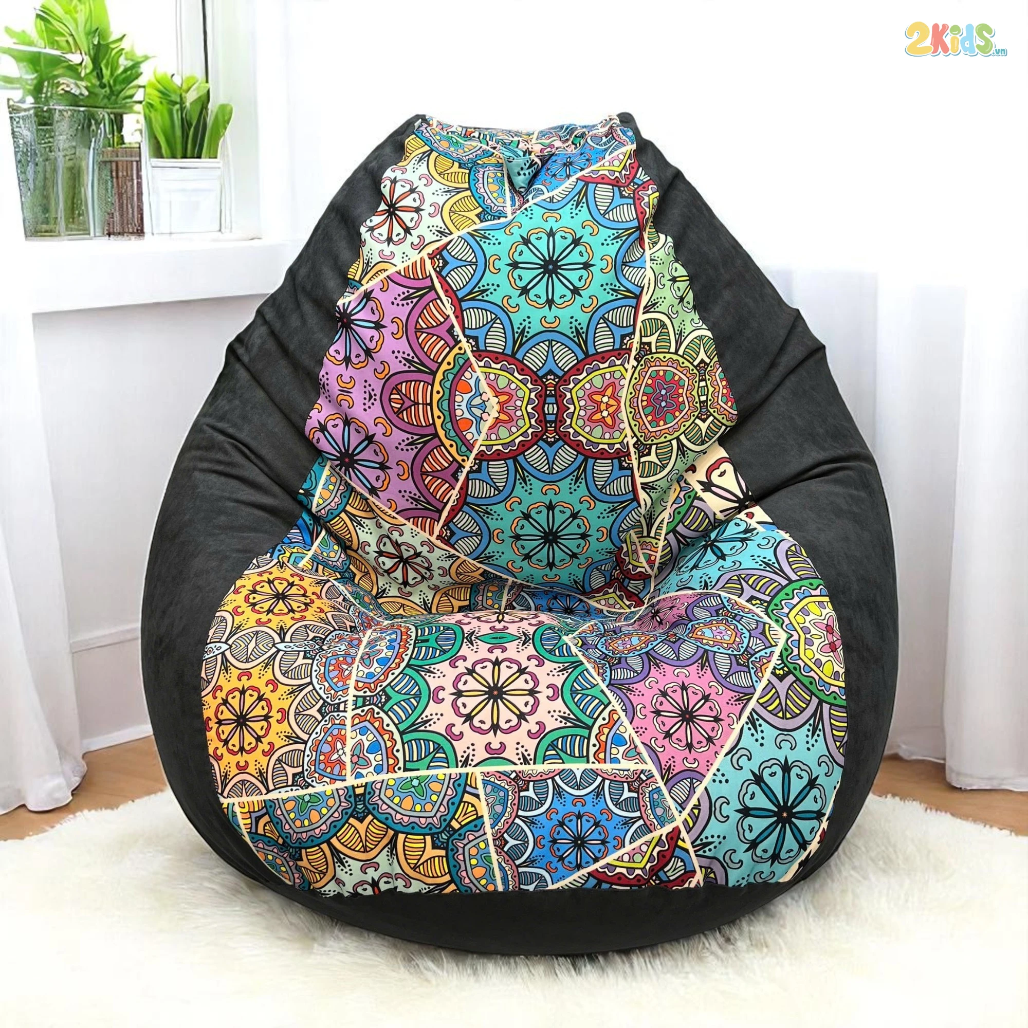 Ghế Lười Quả Lê Họa Tiết Thổ Cẩm Tinh Tế