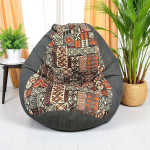 Ghế Lười Thư Giãn Dáng Lê Họa Tiết Thổ Cẩm