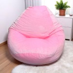 Ghế Lười Hạt Xốp vải Nhung Thư Giãn Màu Hồng