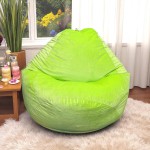 Ghế Lười Hạt Xốp Thư Giãn Vải Nhung Màu Xanh Nõn