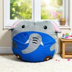 Ghế Lười Hạt Xốp Hình Thú Chú Voi Con