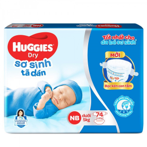 Bỉm - Tã dán Huggies Dry Size NB (Dưới 5 Kg)