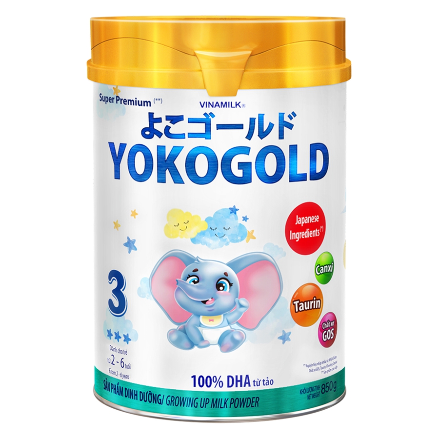 Sữa Vinamilk Yoko Gold Số 3 850g (2-6 Tuổi)